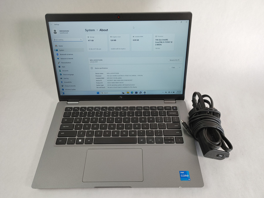 Dell Latitude 5420 Core i5-1135G7 2.40 GHz 8 GB DDR4 512 GB NVMe Windows 11 Pro Laptop WINACTD3 D3