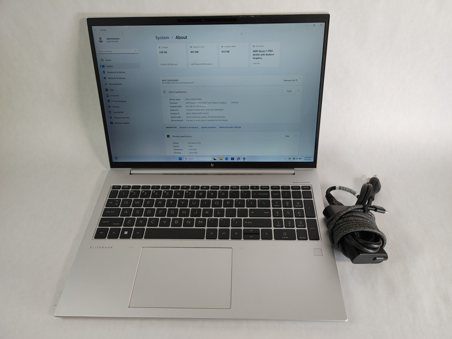 HP EliteBook 865 G9 Ryzen 5 Pro 6650U 2.90 GHz 16 GB DDR5 256 GB NVMe Windows 11 Pro Laptop WINACTC6 C6