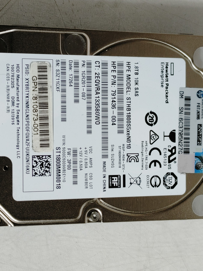 Seagate HP ST1800MM0018 1.8 TB SAS 3 2.5 in Enterprise Drive
