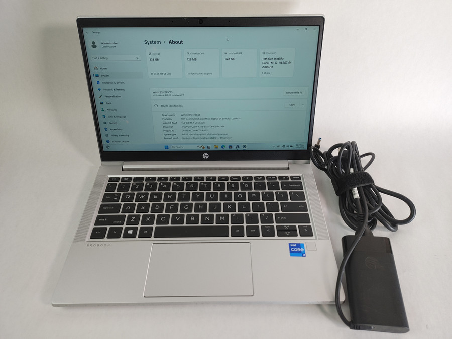 HP ProBook 430 G8 Core i7-1165G7 2.80 GHz 16 GB DDR4 256 GB NVMe Windows 11 Pro Laptop WINACTB9 B9