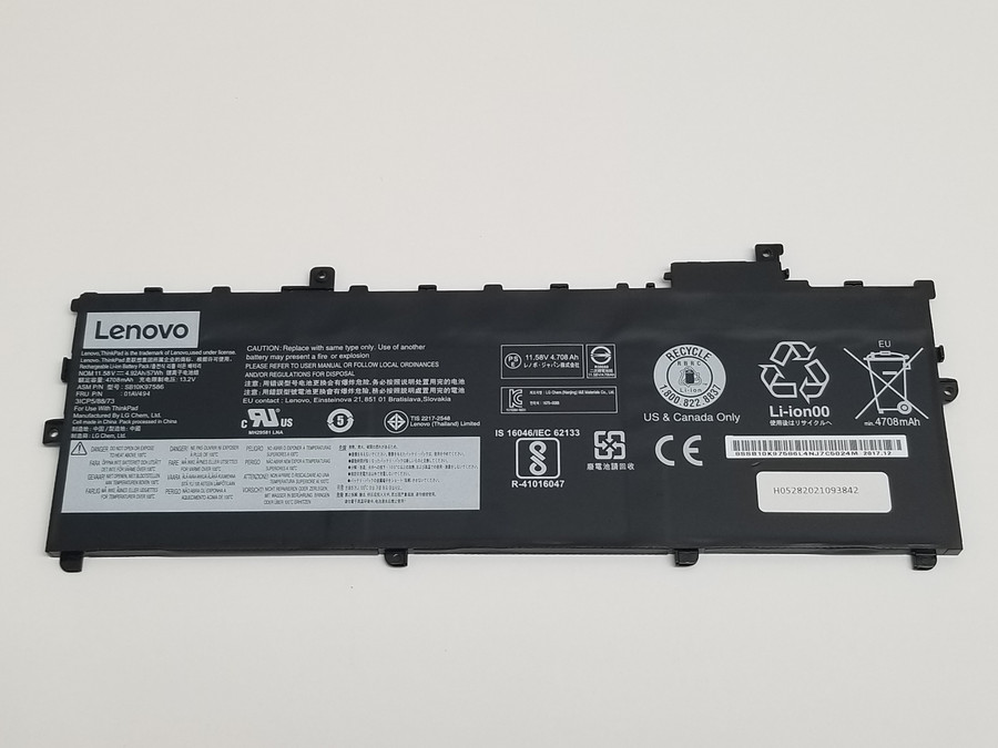 Lenovo 01AV494 4708mAh 6 Cell Laptop Battery for ThinkPad X1 Carbon 5th Gen