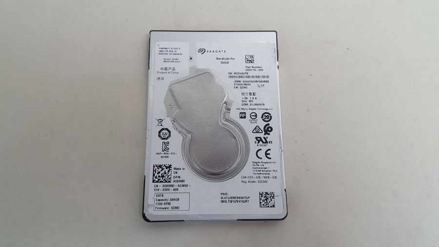 Lot of 5 Seagate Barracuda Pro ST500LM034 500 GB SATA III 2.5 in Laptop Drive