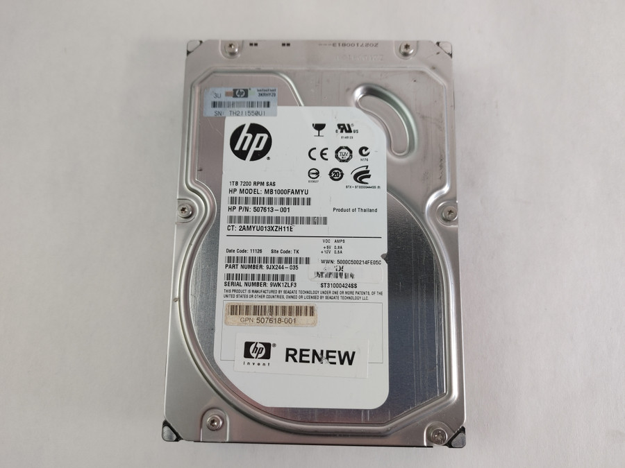 Lot of 10 Seagate HP Constellation ST31000424SS 1 TB 3.5" SAS 2 Enterprise Drive