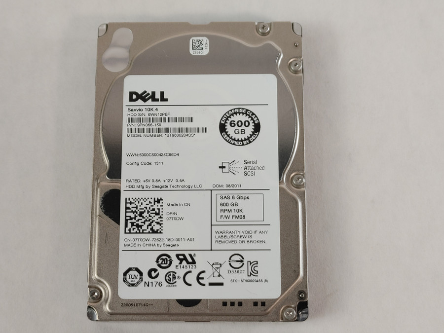 Seagate Dell ST9600204SS 600 GB 2.5" SAS 2 Enterprise Hard Drive