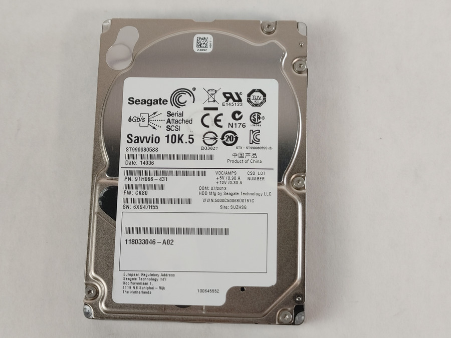 Lot of 2 Seagate EMC ST9900805SS 900 GB SAS 2 2.5 in Enterprise Hard Drive