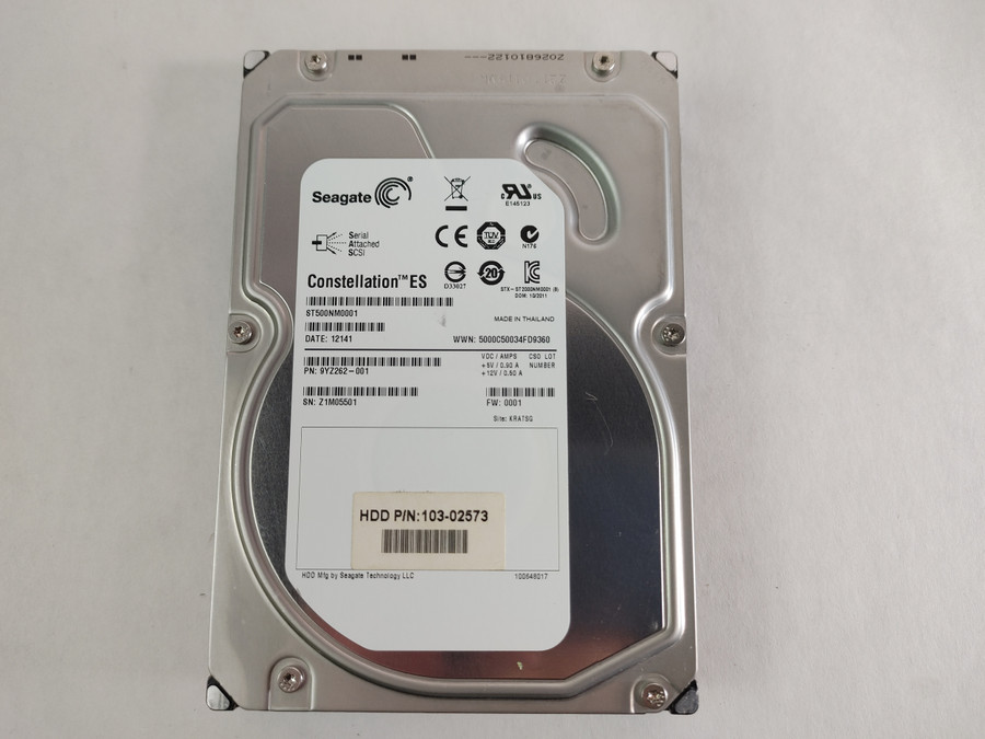 Seagate Constellation ES ST500NM0001 500 GB SAS 2 3.5 in Enterprise Hard Drive