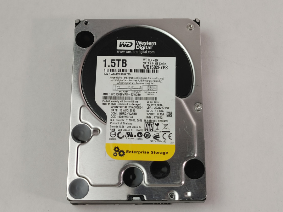 Western Digital WD1502FYPS WD RE4-GP 1.5TB 3.5" SATA II Enterprise Hard Drive