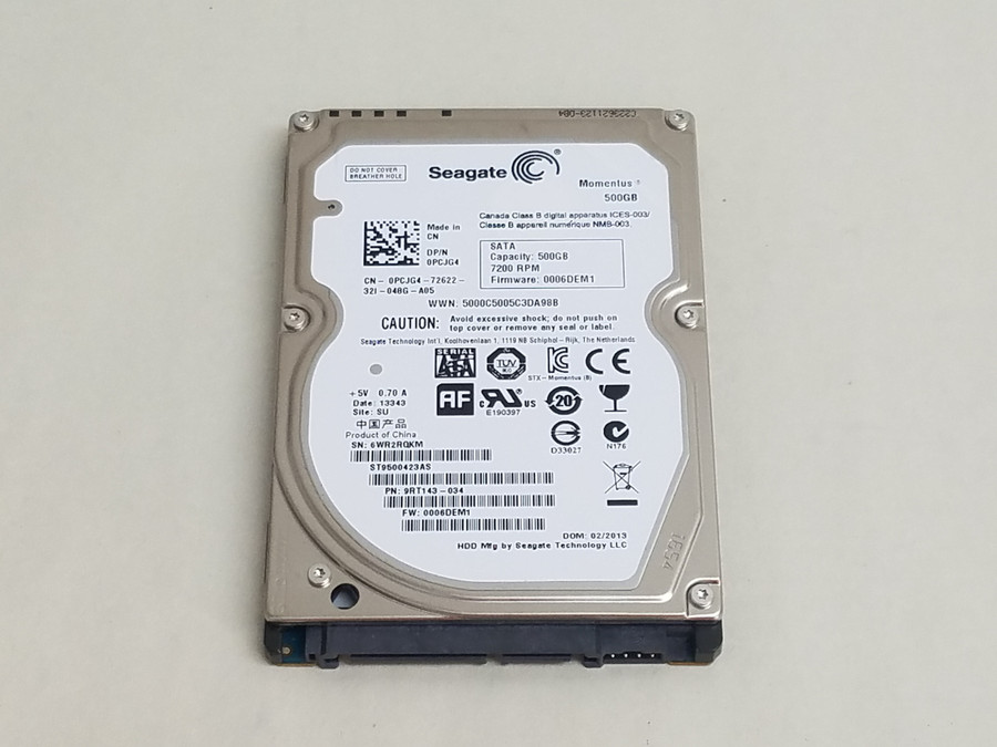 Seagate 7200.4 ST9500423AS 500 GB 2.5 in SATA II Laptop Hard Drive