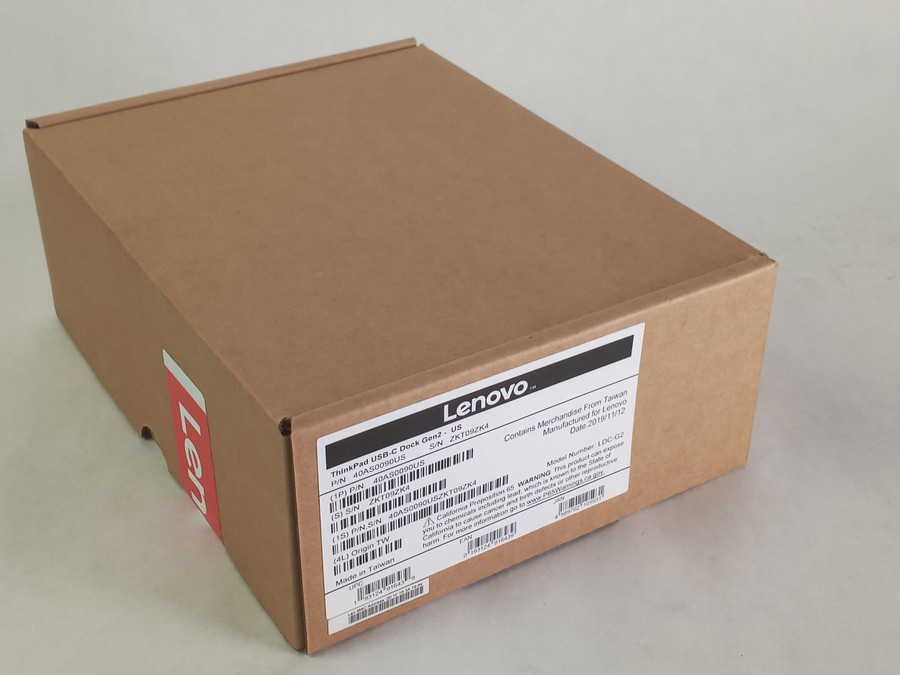 Lot of 2 New Lenovo ThinkPad Gen 2 USB-C 90 W Laptop Docking Station 40AS0090US