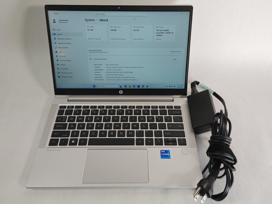 HP ProBook 430 G8 Core i7-1165G7 2.80 GHz 16 GB DDR4 512 GB NVMe Windows 11 Pro Laptop WINACTC8 C8