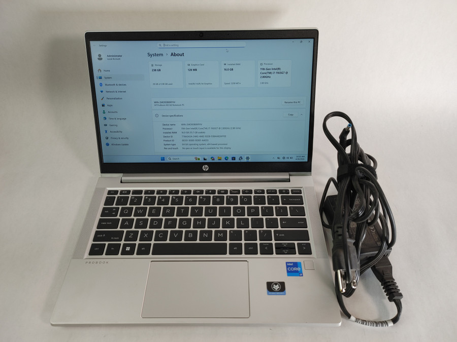 HP ProBook 430 G8 Core i7-1165G7 2.80 GHz 16 GB DDR4 256 GB NVMe Windows 11 Pro Laptop WINACTD1 D1