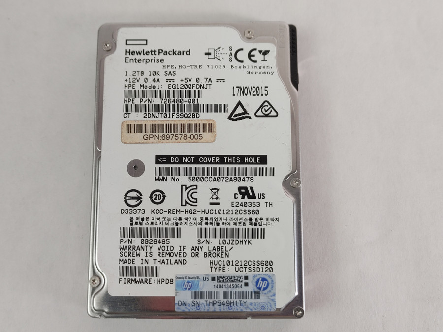 HGST HP HUC101212CSS600 1.2 TB 2.5 in SAS 2 Enterprise Hard Drive