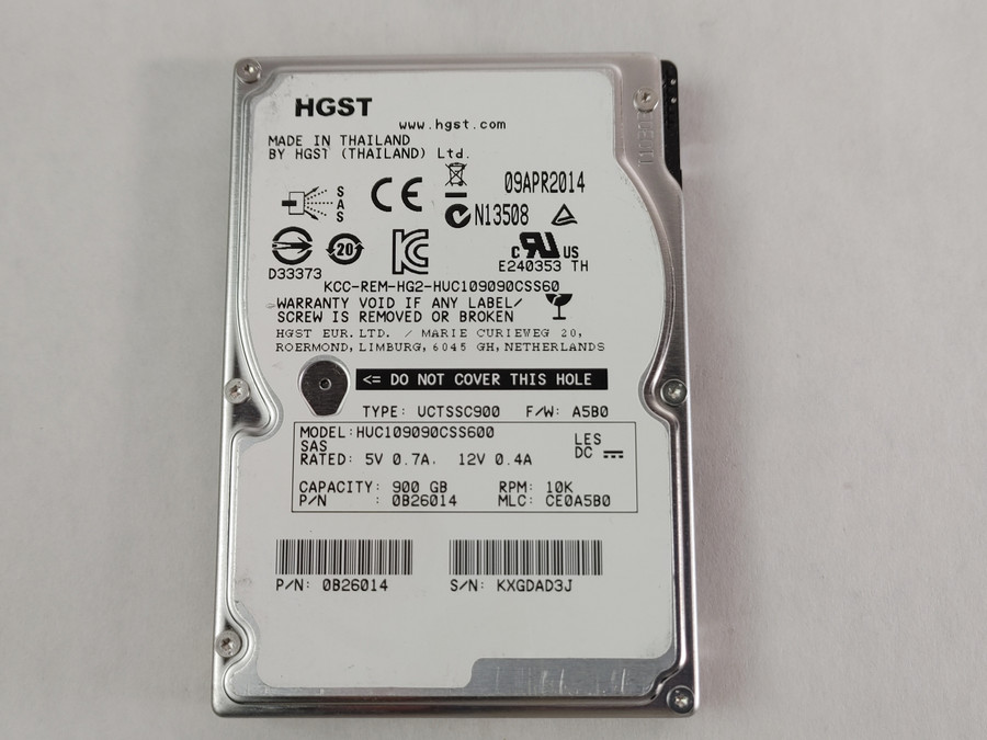 HGST Ultrastar C10K900 HUC109090CSS600 900GB 2.5" SAS 2 Enterprise Hard Drive