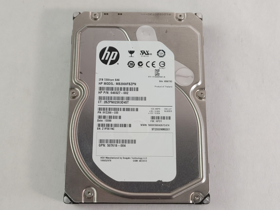 Seagate HP ST2000NM0001 2 TB 3.5" SAS 2 Enterprise Hard Drive