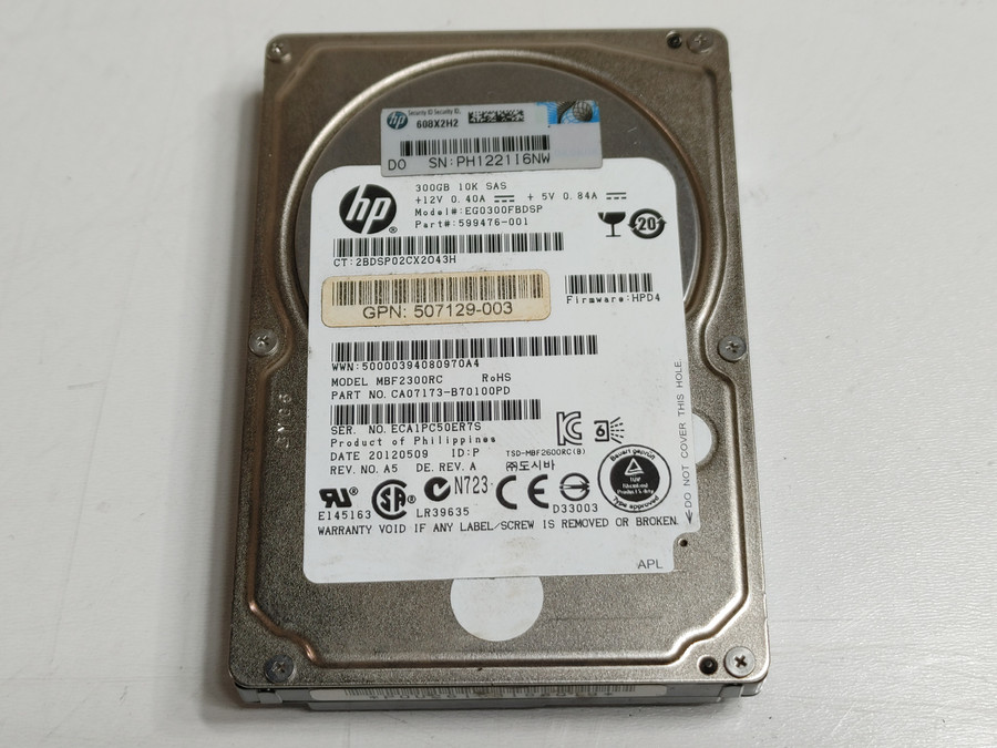 Toshiba HP MBF2300RC 300 GB 2.5 in SAS 2 Enterprise Hard Drive