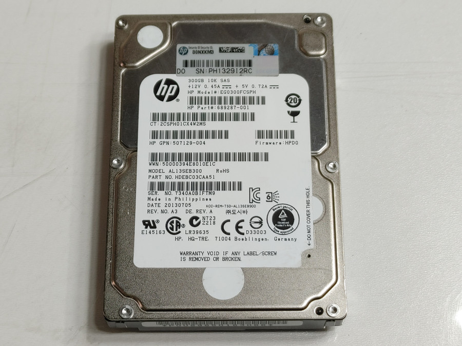 Toshiba HP AL13SEB300 300 GB 2.5 in SAS 2 Enterprise Hard Drive