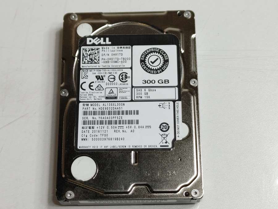 Toshiba Dell  AL13SXL300N 300 GB SAS 2 2.5 in Enterprise Drive