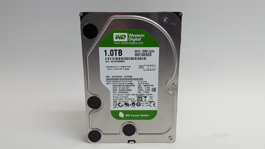 Western Digital WD Caviar Green WD10EADX 1 TB 3.5" SATA III Hard Drive