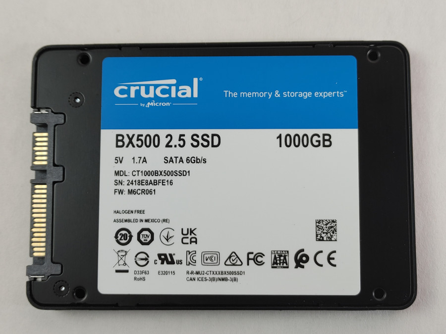 Crucial  BX500 CT1000BX500SSD1 1 TB SATA III 2.5 in SSD