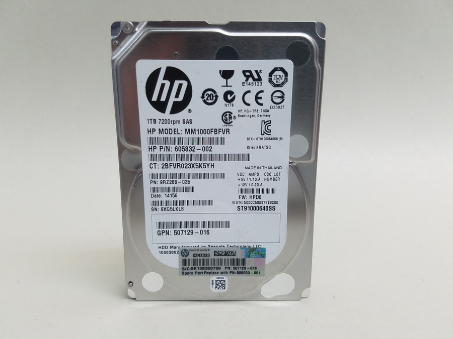 Lot of 5 Seagate HP Constellation.2 ST91000640SS 1TB SAS 2 2.5 in Enterprise