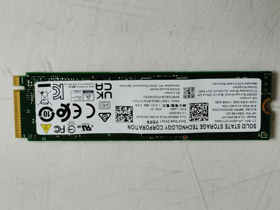 Kioxia HP CL4 CL4-8D256 256 GB PCIe Gen 4 80mm Solid State Drive