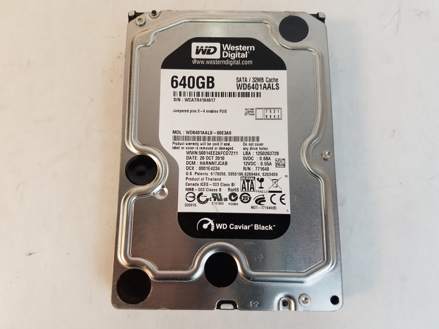 Western Digital Caviar Black WD6401AALS 640 GB 3.5" SATA II Hard Drive