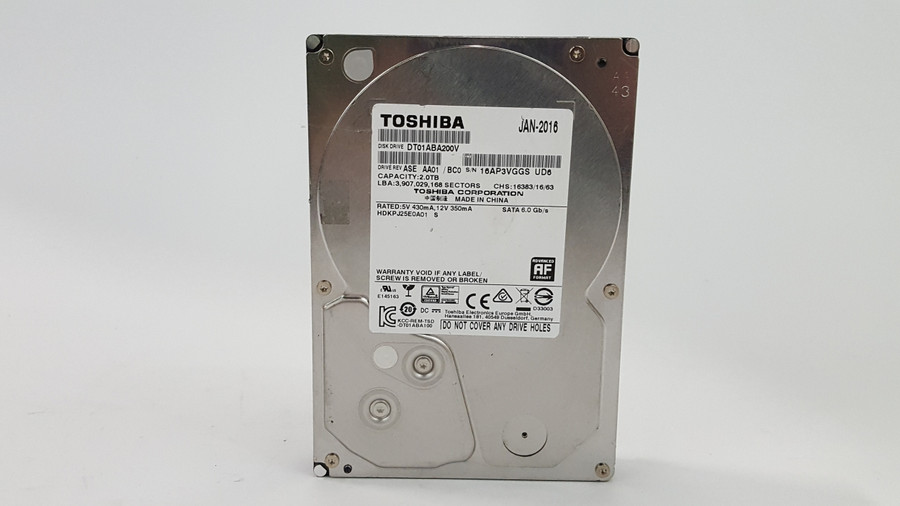 Toshiba  DT01-V DT01ABA200V 2 TB SATA III 3.5 in Desktop Drive