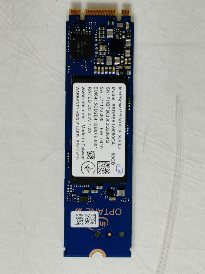 Lot of 2 Intel 800P SSDPEK1W060GA 60 GB PCIe 80mm Solid State Drive