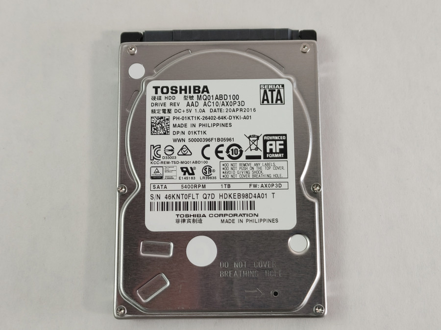 Toshiba MQ01ABD100 1TB 2.5" SATA II (3.0Gb/s) Laptop Hard Drive