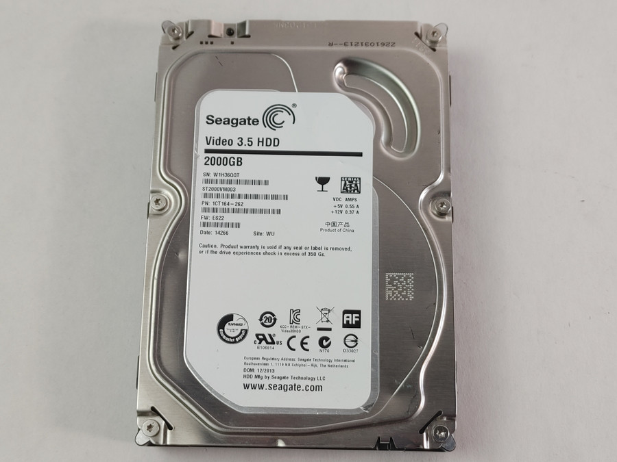 Seagate  ST2000VM003 Pipeline Video 3.5 HDD 2TB 3.5" SATA III (6.0Gb/s) Desktop