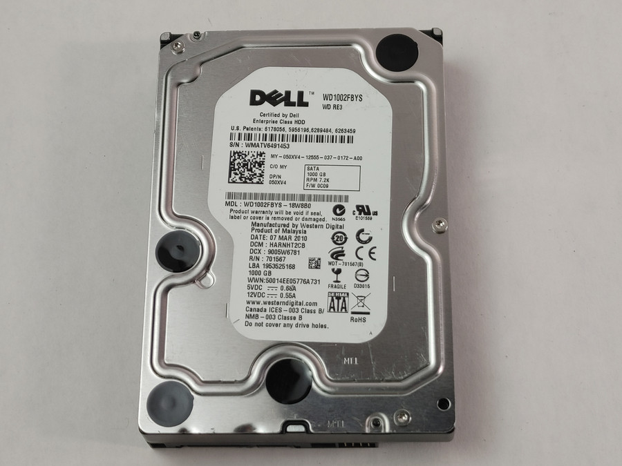 Lot of 5 Western Digital Dell WD1002FBYS 1 TB 3.5 in SATA II Enterprise Drive