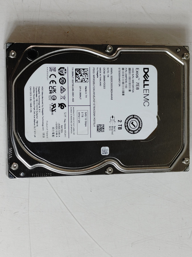Seagate Dell Emc Exos 7E8 ST2000NM013A 2 TB SAS 3 3.5 in Enterprise Drive