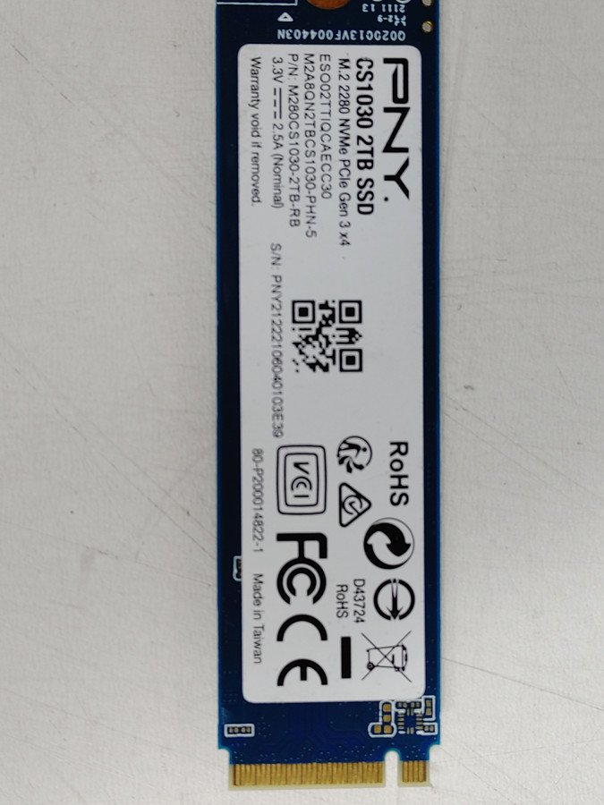 PNY CS1030 M280CS1030-2TB-RB 2 TB NVMe 80mm Solid State Drive