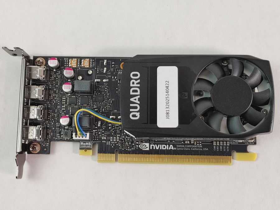 Lot of 2 Nvidia Quadro P1000 4 GB GDDR5 PCI Express 3.0 x16 Low Profile Video Card