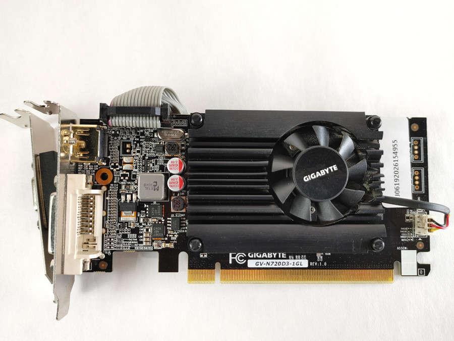 Lot of 2 Gigabyte NVIDIA GeForce GT 720 1 GB DDR3 PCI Express 2.0 x16 Low Profile Video Card