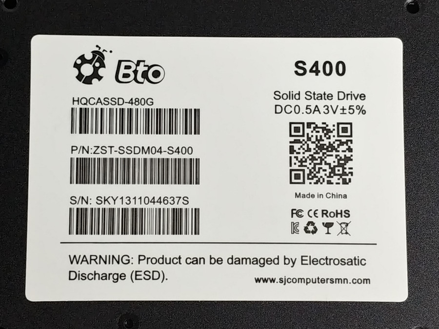 Bto S400 HQCASSD-480G 480 GB SATA III 2.5 in Solid State Drive