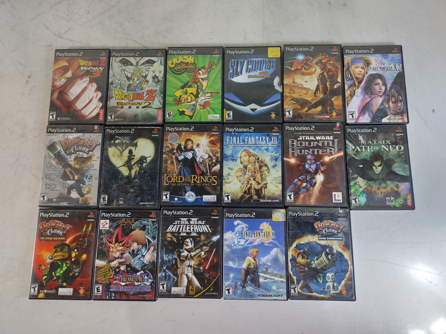Lot of 17 Sony PlayStation 2 Game Lot (17 Games) For Parts