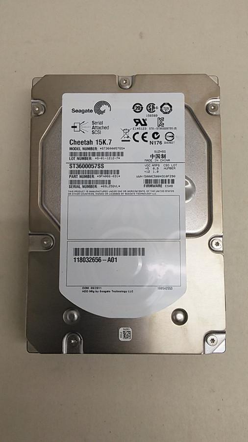 Lot of 2 Seagate EMC ST3600057SS CLAR600 Cheetah 15K.7 600GB 3.5" SAS 2
