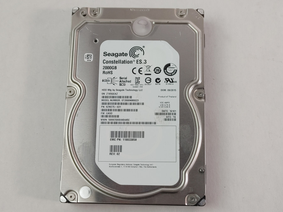 Seagate EMC ST2000NM0023 2 TB SAS 2 3.5 in Enterprise Drive