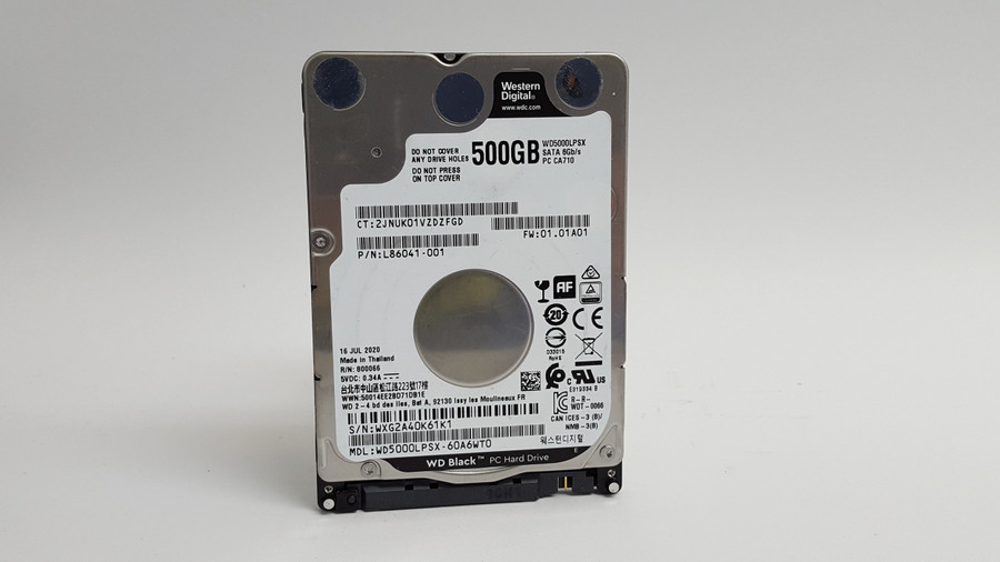 Lot of 2 Western Digital  WD Black WD5000LPSX 500 GB SATA III 2.5 in Laptop