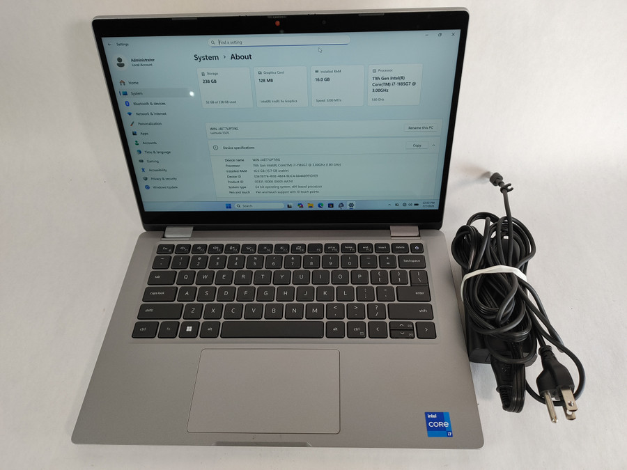 Dell Latitude 5320 Core i7-1185G7 3.00 GHz 16 GB DDR4 256 GB M.2 Windows 11 Pro Laptop WINACTG8 G8