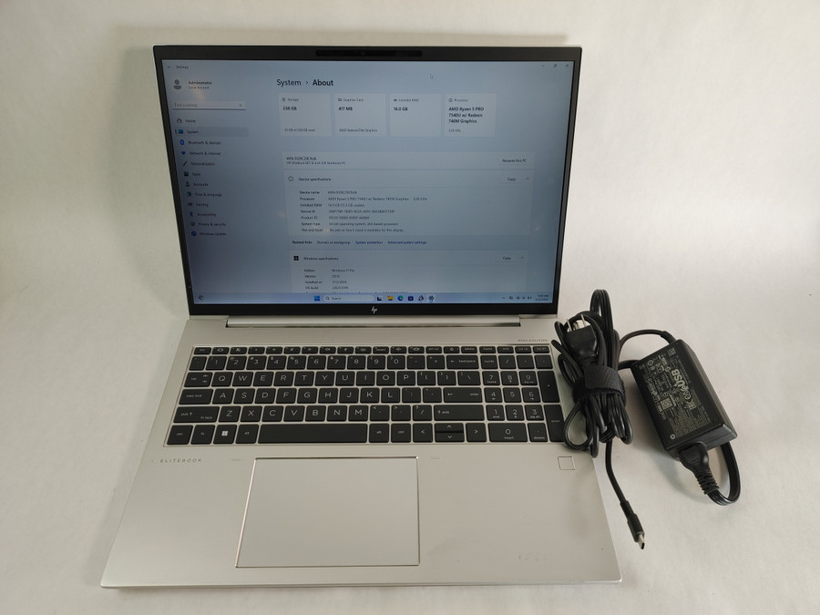 HP EliteBook 865 G10 Ryzen 5 Pro 7540U 3.20 GHz 16 GB DDR5 256 GB NVMe Windows 11 Pro Laptop WINACTA6 A6