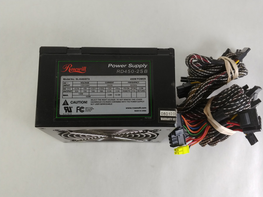 Rosewill  450 W 20+4 Pin ATX Desktop Power Supply RD450-2SB