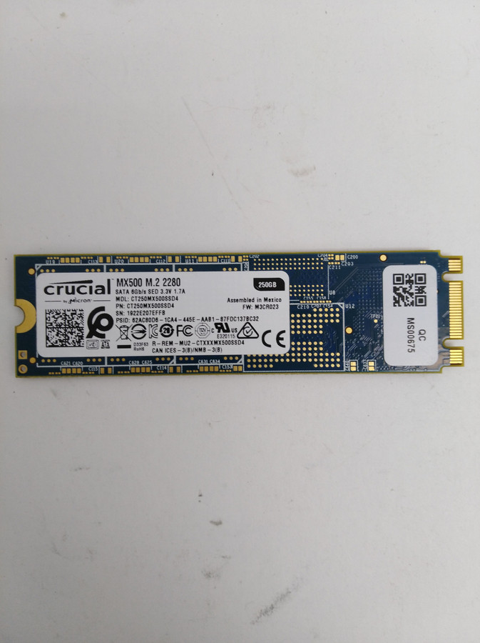 Lot of 5 Crucial MX500 CT250MX500SSD4 250 GB SATA III 80mm Solid State Drive