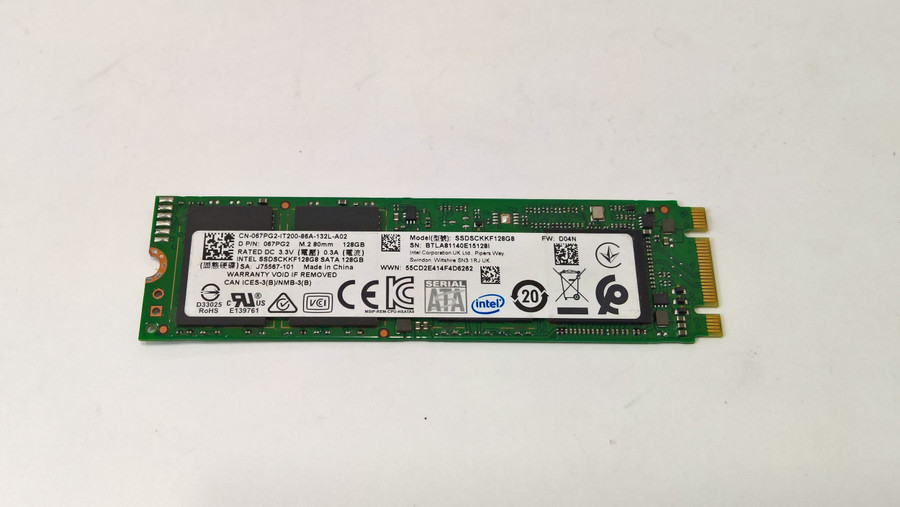 Lot of 2 Intel 545s Series SSDSCKKF128G8 128 GB M.2 80mm Solid State Drive