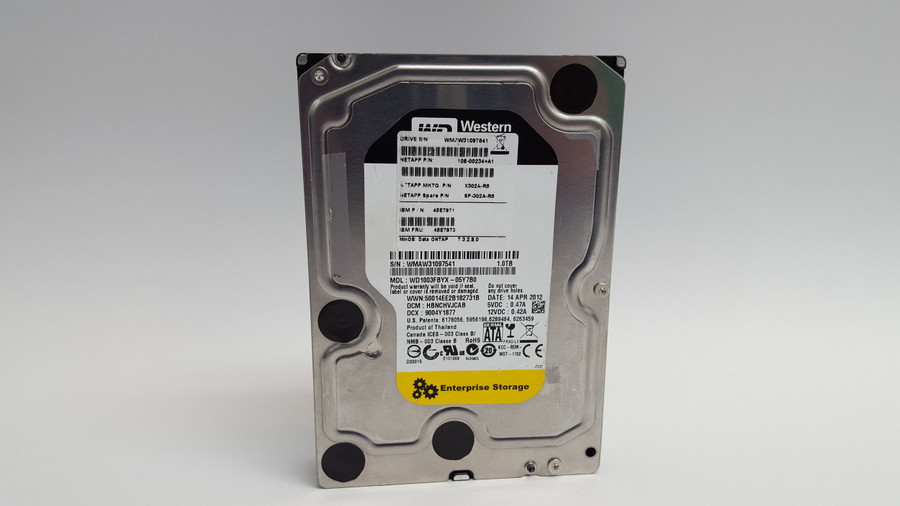 Lot of 5 Western Digital NetApp RE4 WD1003FBYX 1 TB SATA II 3.5 in Enterprise