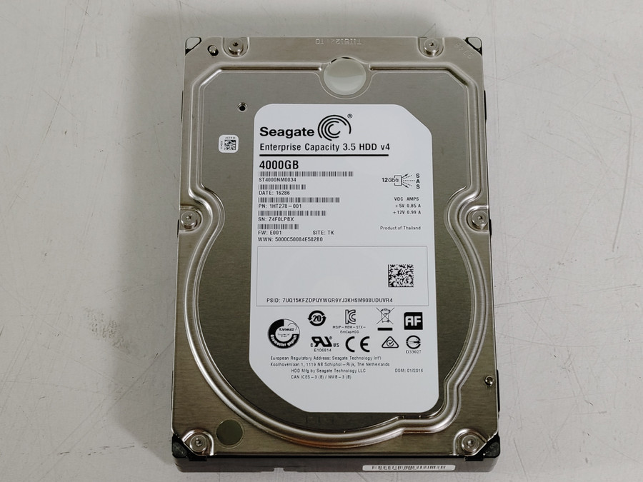 Lot of 2 Seagate ST4000NM0034 4 TB SAS 3 3.5 in Enterprise Drive
