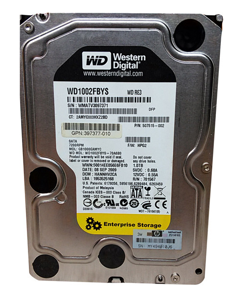 Western Digital HP WD1002FBYS 1 TB 3.5 in SATA II Enterprise Drive