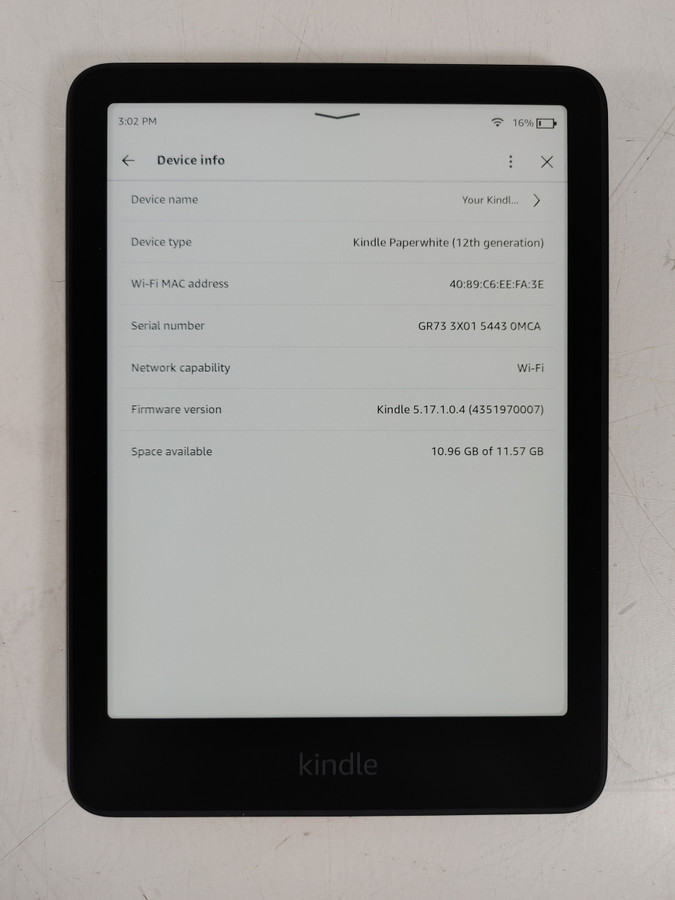 Amazon Kindle Paperwhite (12th Generation) KINDLEPAPERWHITE12THGEN 16 GB Kindle OS (WiFi Only)