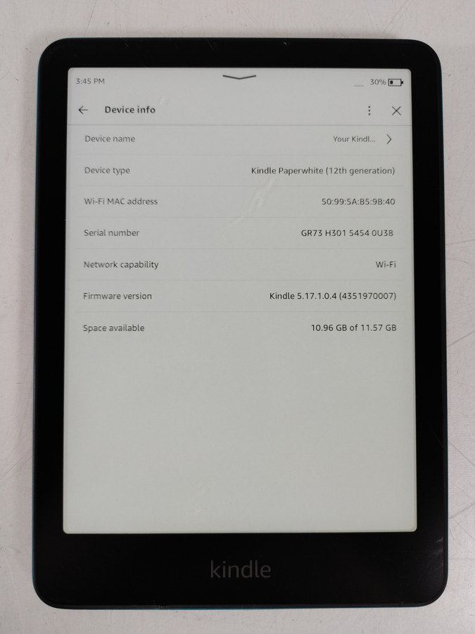 Amazon Kindle Paperwhite (12th Generation) 16 GB Kindle OS (WiFi Only)
